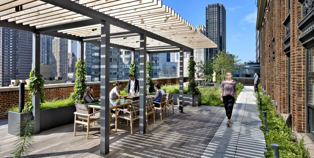 West Terrace at COOKFOX studio, Photo by Eric Laignel.